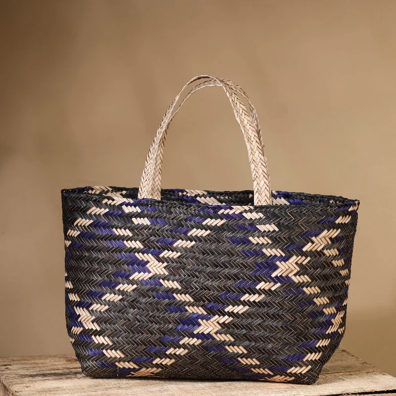 Black - Handmade Water Hyacinth Shoulder Bag from Assam