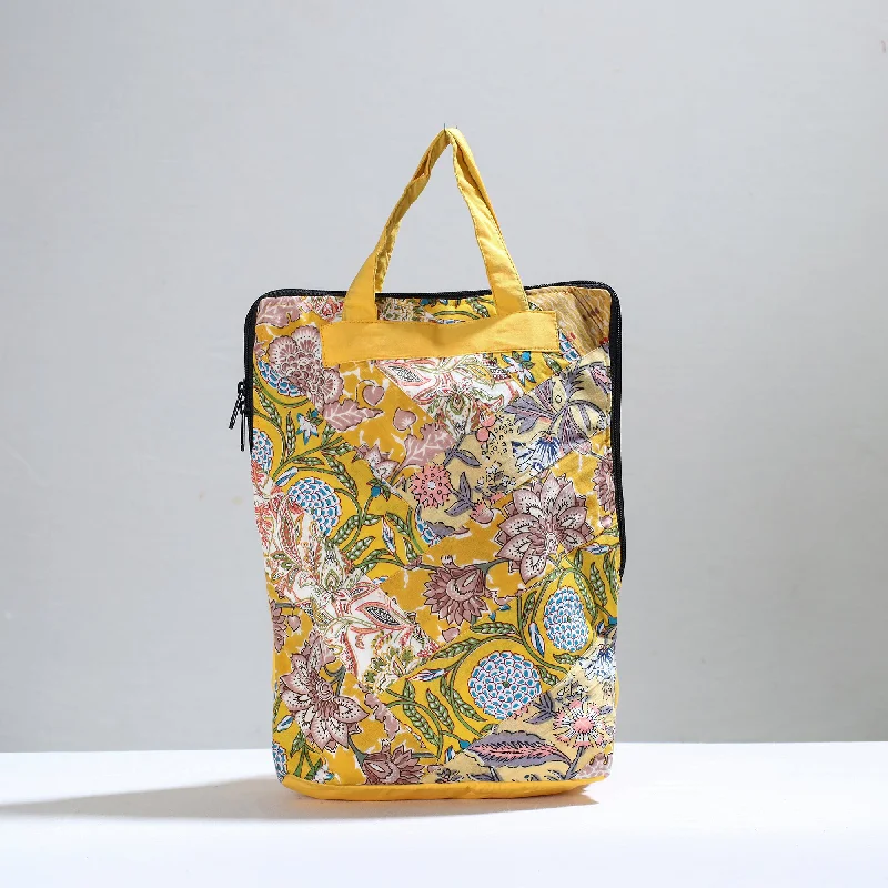 Yellow - Jugaad Patchwork Handmade Pithu Bag 109