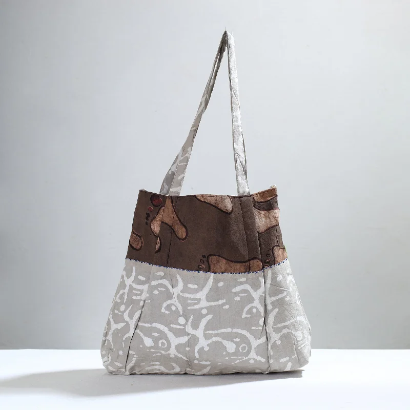 Grey - Jugaad Patchwork Handmade Shoulder Bag 69