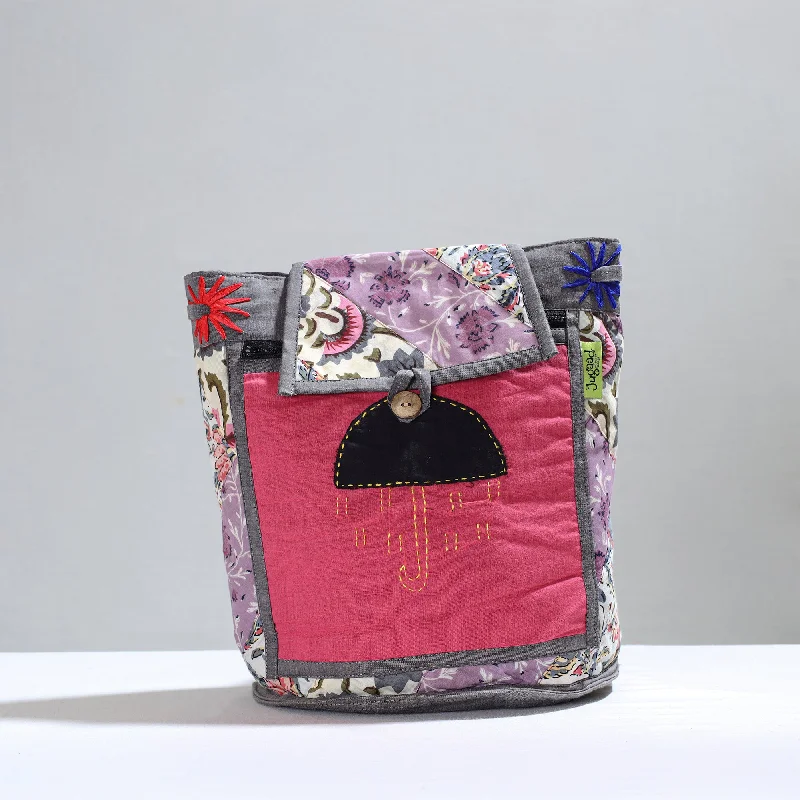 Multicolor - Jugaad Patchwork Handmade Pithu Bag 87