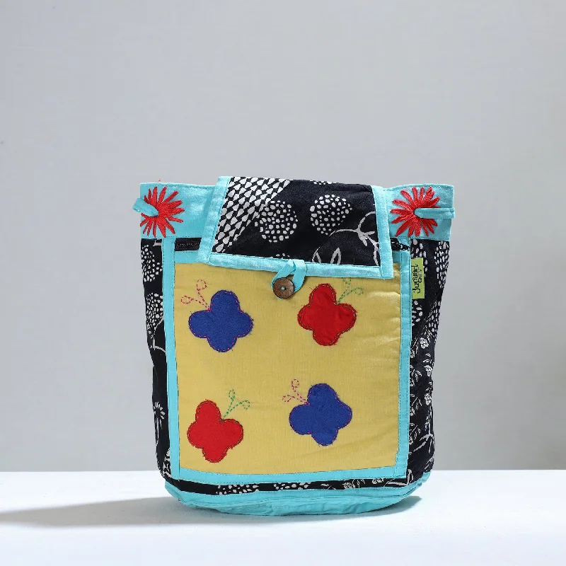 Multicolor - Jugaad Patchwork Handmade Pithu Bag 91