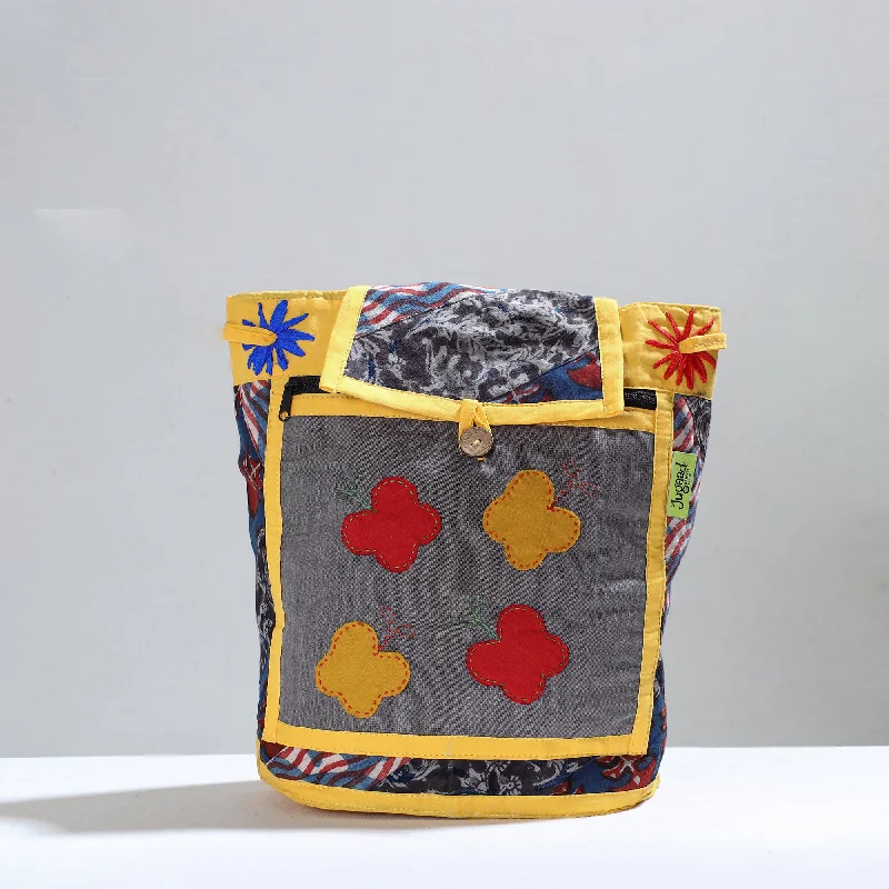 Multicolor - Jugaad Patchwork Handmade Pithu Bag 94