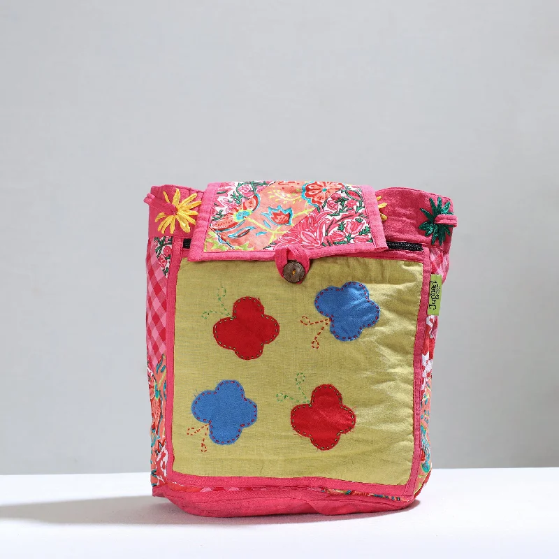 Multicolor - Jugaad Patchwork Handmade Pithu Bag 95