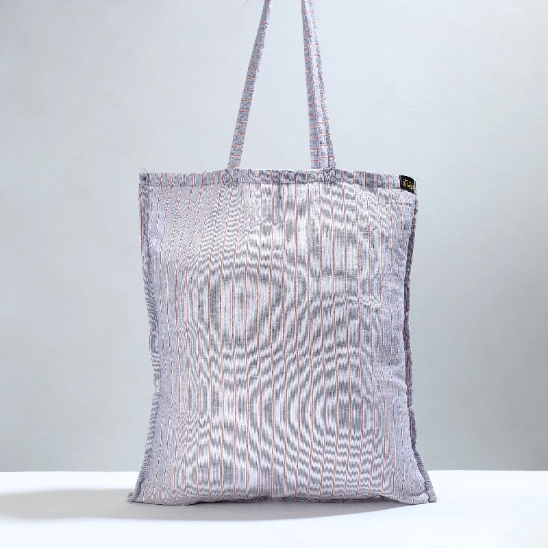 Grey - Jhiri Pure Handloom Cotton Jhola Bag 28