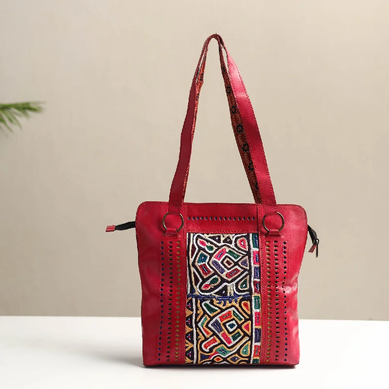 Handcrafted Kutch Jat  Embroidery Leather Shoulder Bag 08