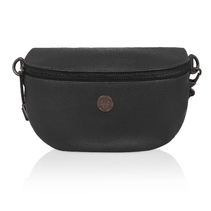 OASIS Fanny Pack Waist Bag Multifunction Genuine Leather Bag Travel Pouch for Men and Women