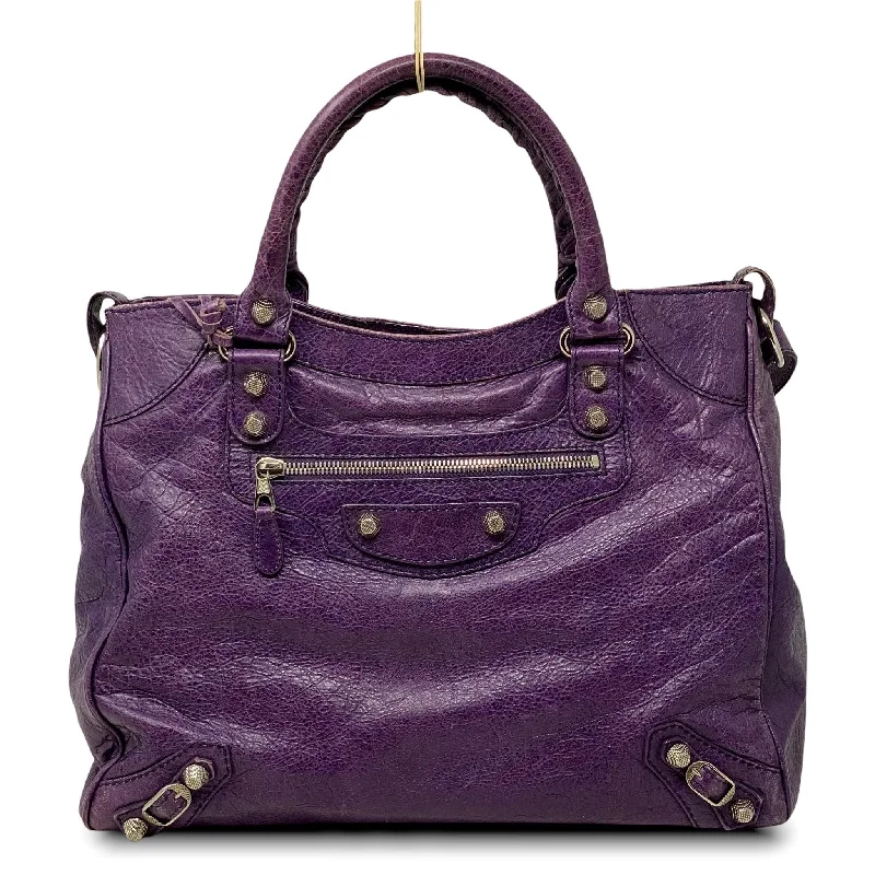 Balenciaga Purple Motorcycle Velo Bag