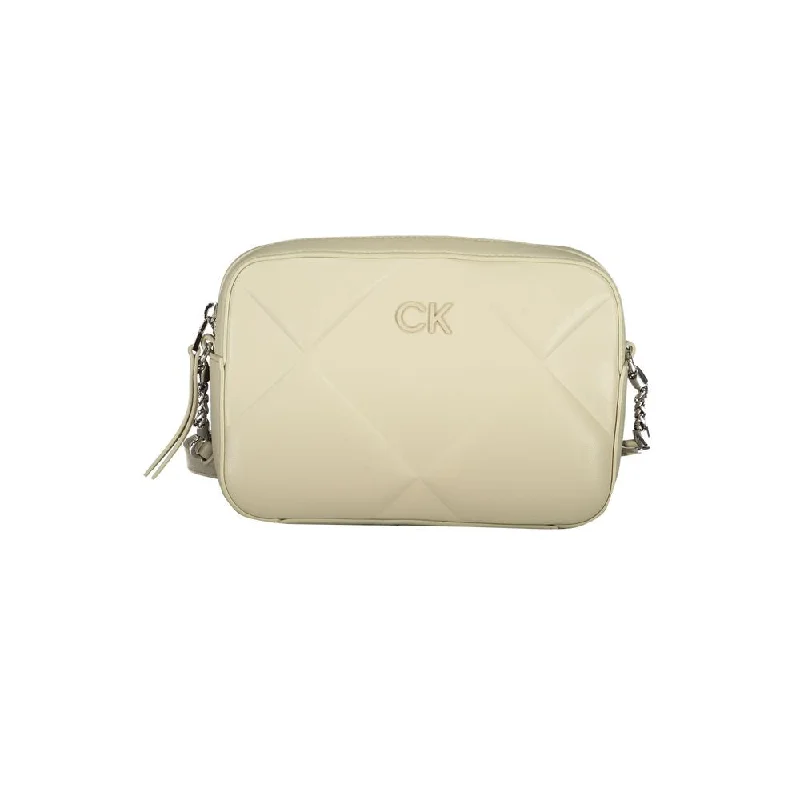 Calvin Klein Beige Cotton Handbag