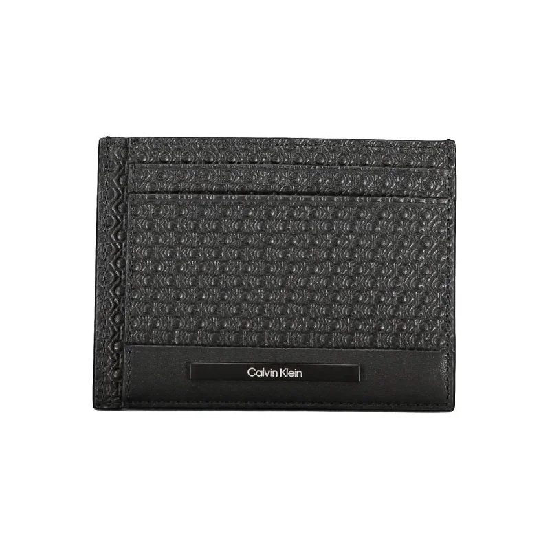 Calvin Klein Elegant Leather Card Holder with Contrasting Details