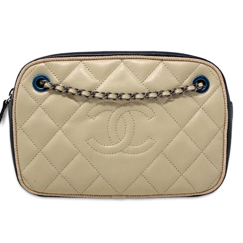 Chanel Beige Calfskin Small Ballerine Camera Bag