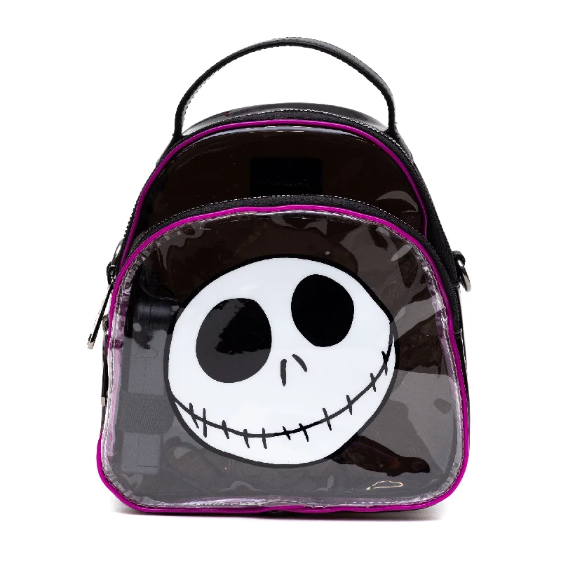 Disney Bag, Cross Body Light Up, The Nightmare Before Christmas Jack Expression White Black, PVC