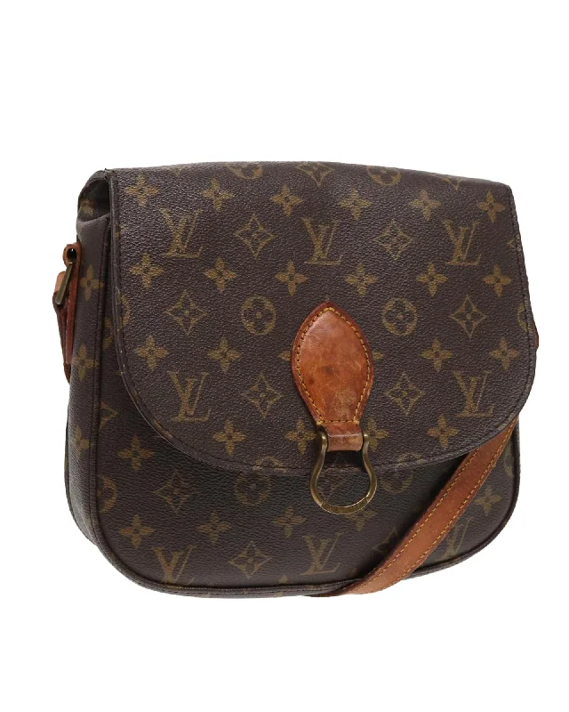 Monogram Canvas Shoulder Bag with Adjustable Strap