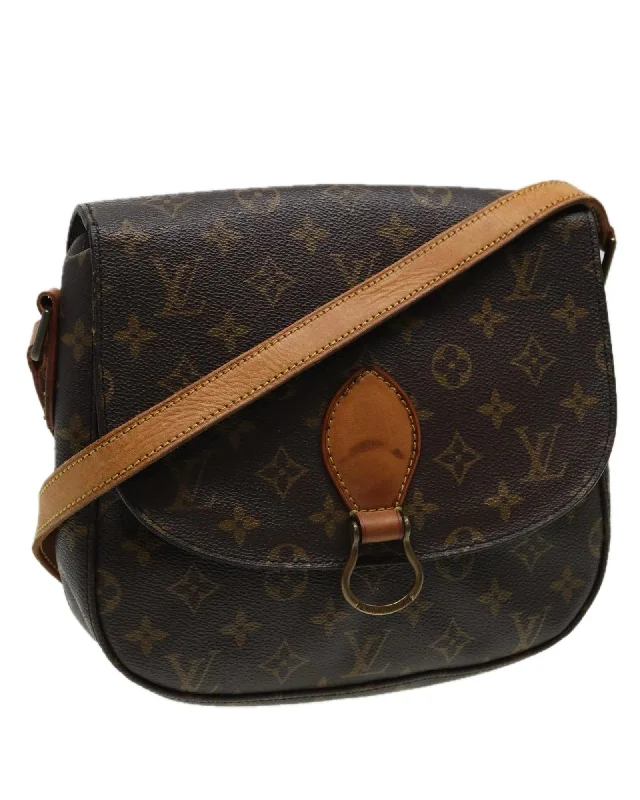 Monogram Canvas Shoulder Bag with Adjustable Strap