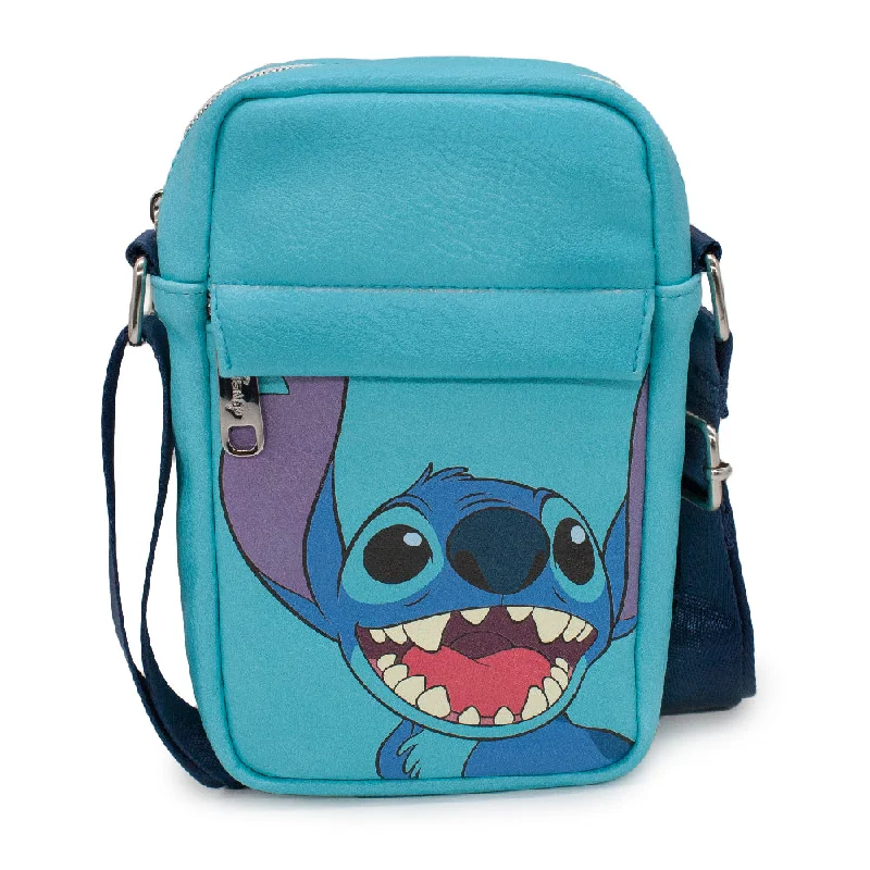 Women's Crossbody Wallet - Lilo & Stitch Stitch Smiling Face Blue