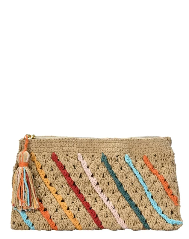 BGAIN275 Rainbow Crochet Pouch