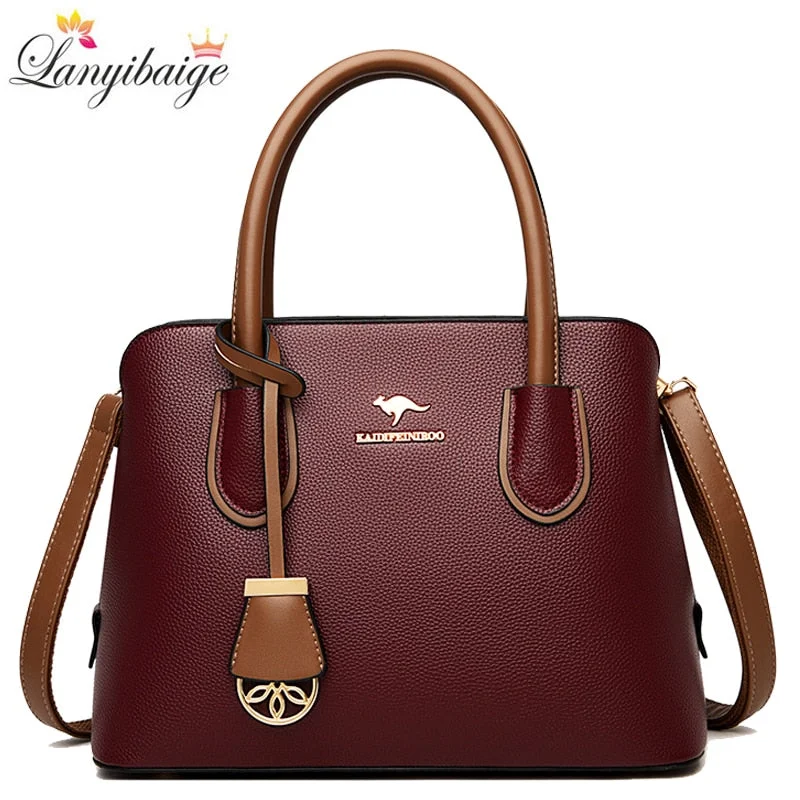 Brand Luxury Designer Handbag Large Capacity Leather Handbags Vintage Shoulder Crossbody Bags for Women 2021 New Tote Bag Sac