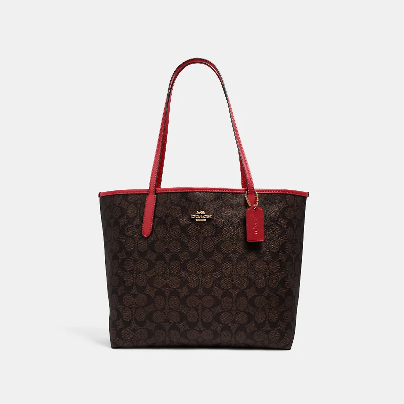 COACH City Tote In Signature Canvas