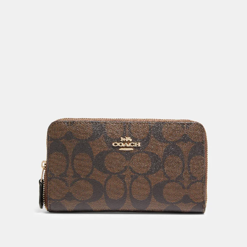 COACH Medium Id Zip Wallet In Signature Canvas