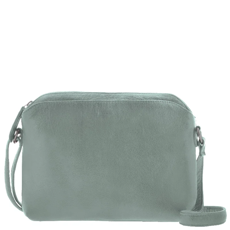 COBB & CO Claremont Leather Crossbody Sea Green