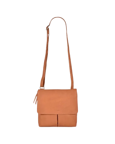 GABEE Ava Leather Flap Over Crossbody Bag