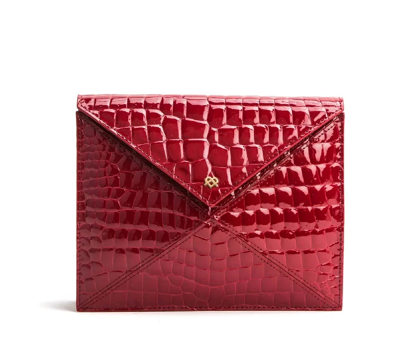 Gunas New York About Last Night Clutch Ruby Red