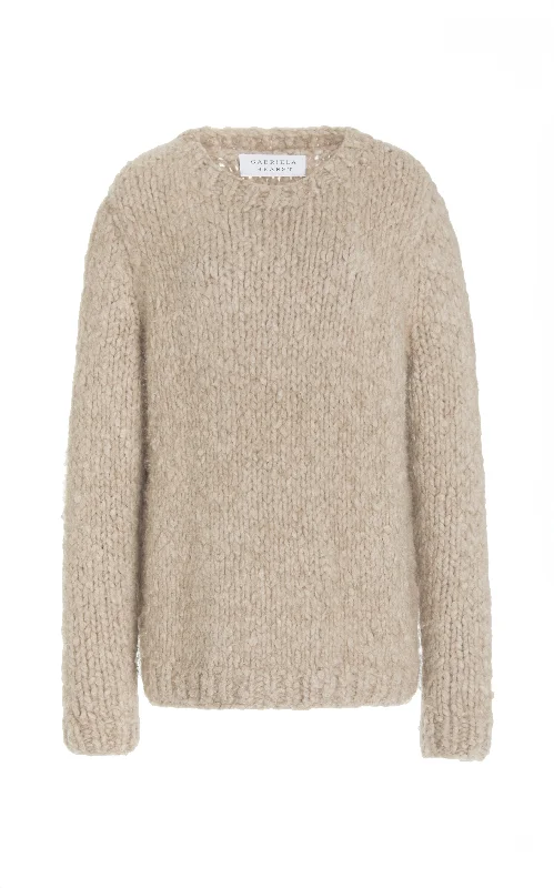 Lawrence Knit Sweater in Oatmeal Welfat Cashmere