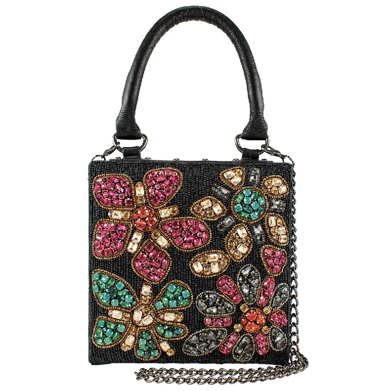 Mary Frances All That Glitters Black All That Glitters Top Handle Bag New