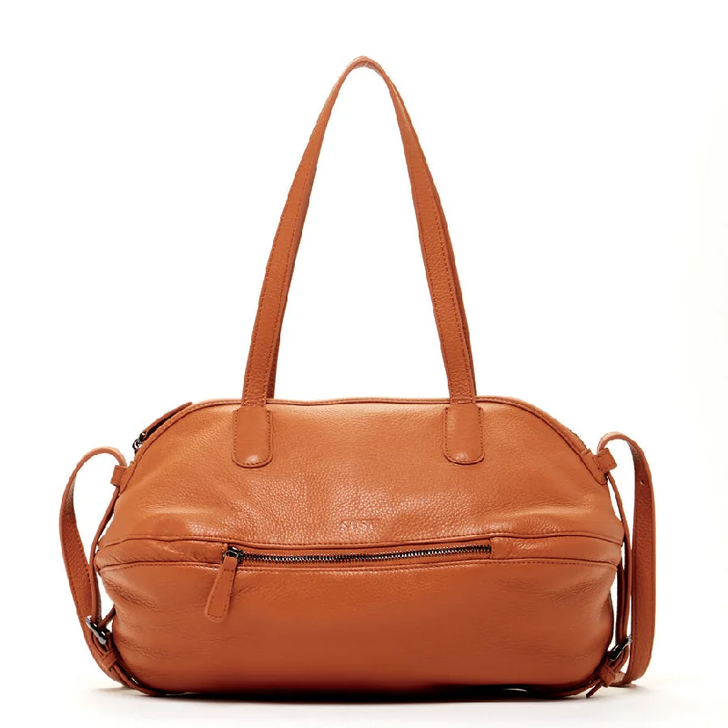 SUSU Catherine Leather Satchel Shoulder Bag Brown