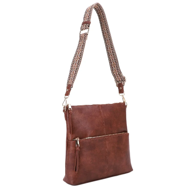 EJ60192 Monique Cross Body Bag With Guitar Strap