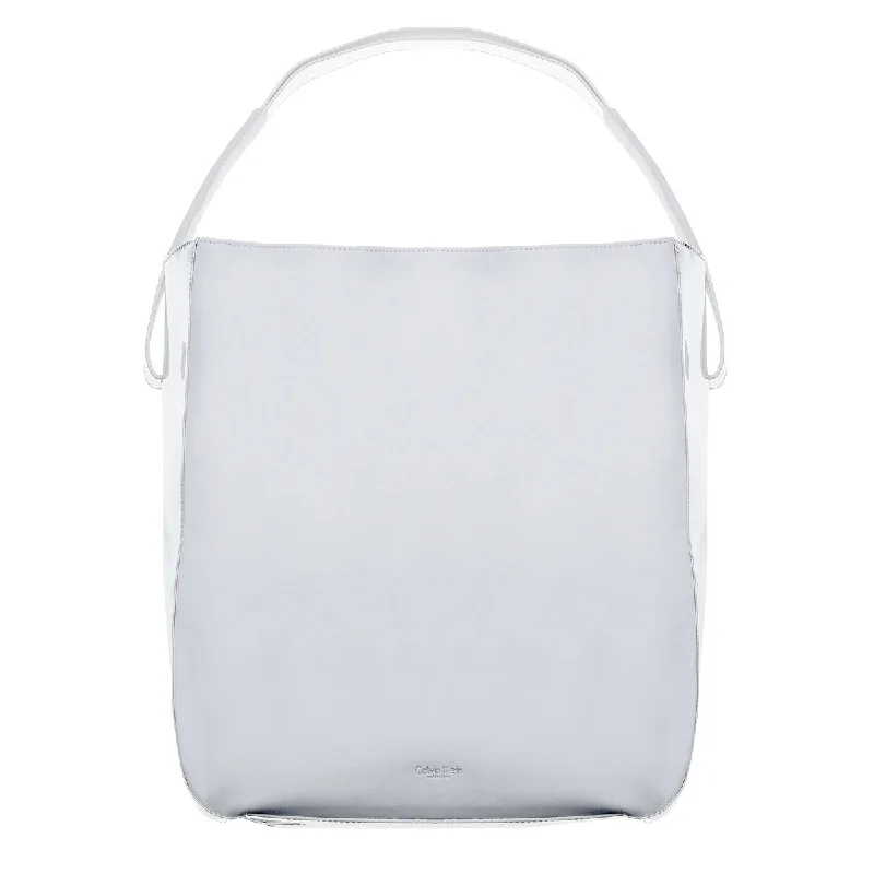 Calvin Klein Leather Shoulder Bag White