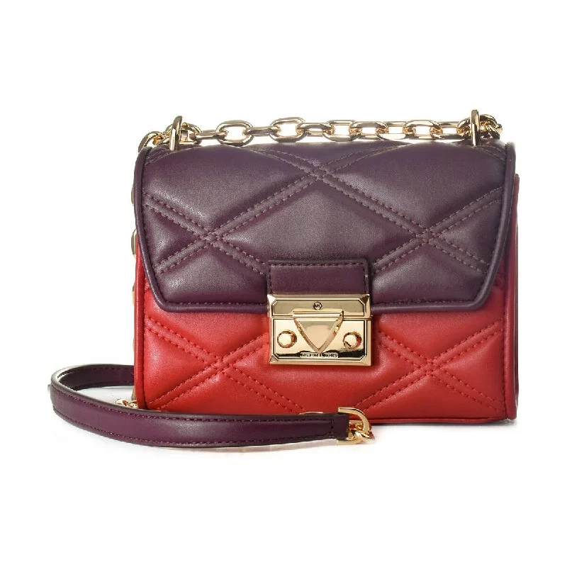 Michael Kors Chain Shoulder Crossbody Bag Chilli Red Plum Purple