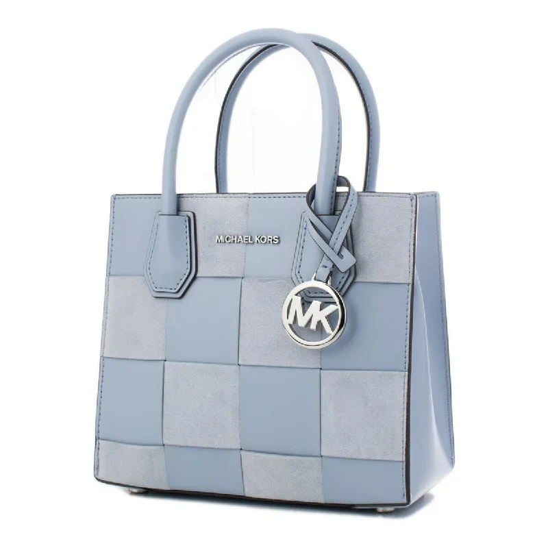 Michael Kors 35S2SM9M6S-PALE-BLU-MLT Blue Leather Satchel Shoulder Bag