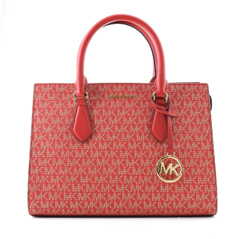 Michael Kors SHEILA Logo Satchel Bag Red