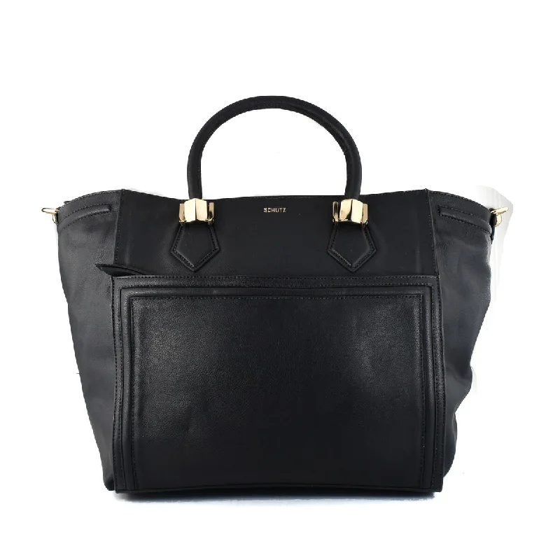 Schutz Leather Shoulder Bag Black